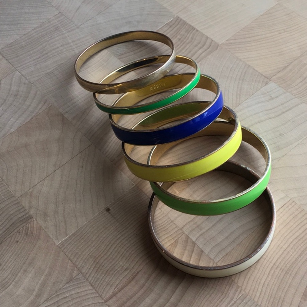 J Crew stacking bracelets set of six.